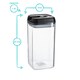 image 3 of Argon Tableware Flip Lock Plastic Food Storage Containers - 1.2 Litre - Grey - Pack of 6