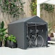 image 6 of Outsunny 1.6 x 2.2m Garden Storage Shed Portable Shed Tent, Dark Grey 