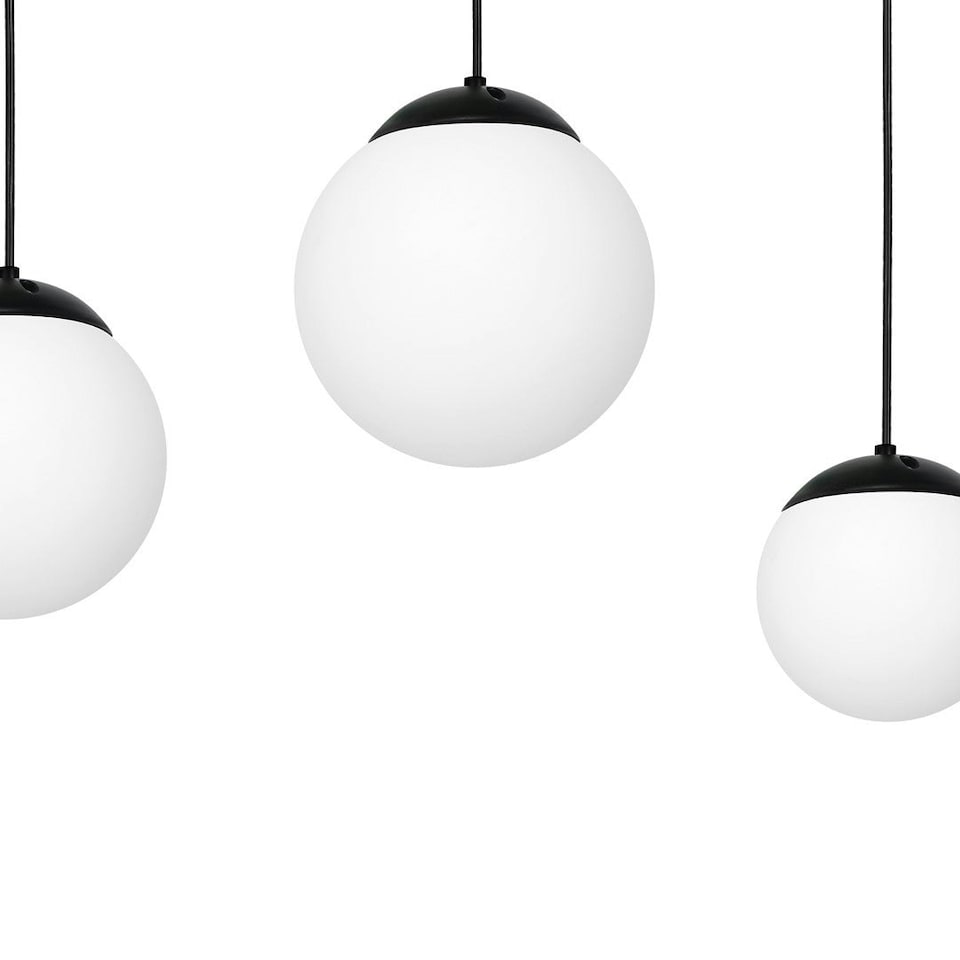 image 1 of Milagro Pendant Lamp Lima Down Black 3XE14