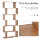 image 5 of HOMCOM 6-Tier Wooden Modern S-Shaped Shelf Storage Unit Home Office Maple Colour