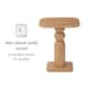 image 5 of Vita Solid Mango Wood Pedestal Side Table for Living Room Bedroom