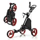image 1 of COSTWAY 3 Wheel Golf Push Cart Folding Golf Holder Red
