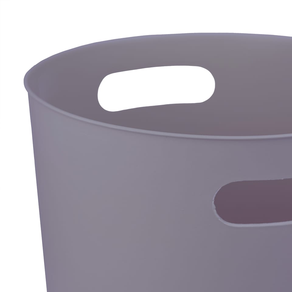 image 1 of JVL Modu Round Waste Bin 9.7L Set of 2 Bathroom Bedroom Office Amethyst
