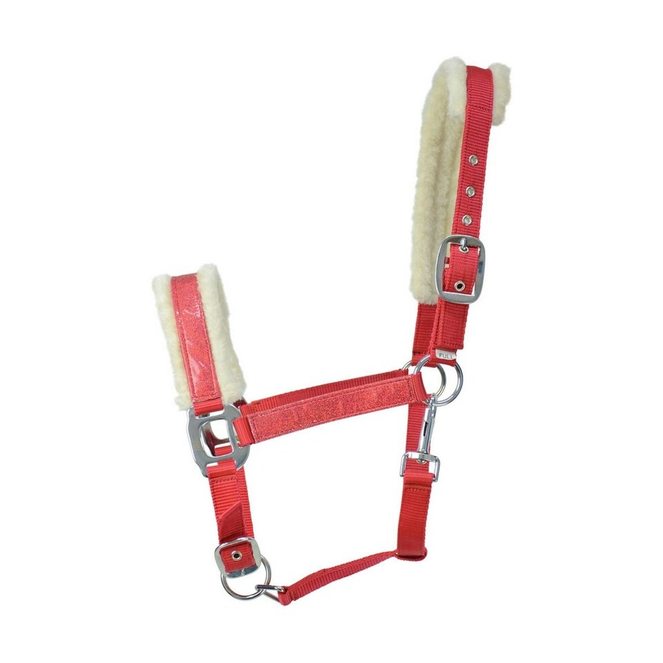 Hy Christmas Santa Head Collar - Red Sparkle - Cob