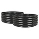 image 1 of Harbour Housewares Round Raised Garden Beds - 120cm x 120cm x 45cm - Anthracite - Pack of 2 | Black | Anthracite