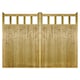 image 2 of Quorn Tall Double Garden Gate - Pressure Treated Scandinavian Redwood - W3000 x H1800 mm | Brown | 1