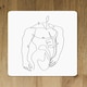 image 2 of line art of male body (Placemat & Coaster Set)