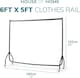 image 2 of House of Home Heavy Duty Clothes Rail Home Shop Garment Hanging Display Stand Rack 6ft | Black