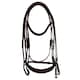 image 1 of Collegiate Mono Crown Padded Raised Leather Cavesson Bridle - Brown - Cob
