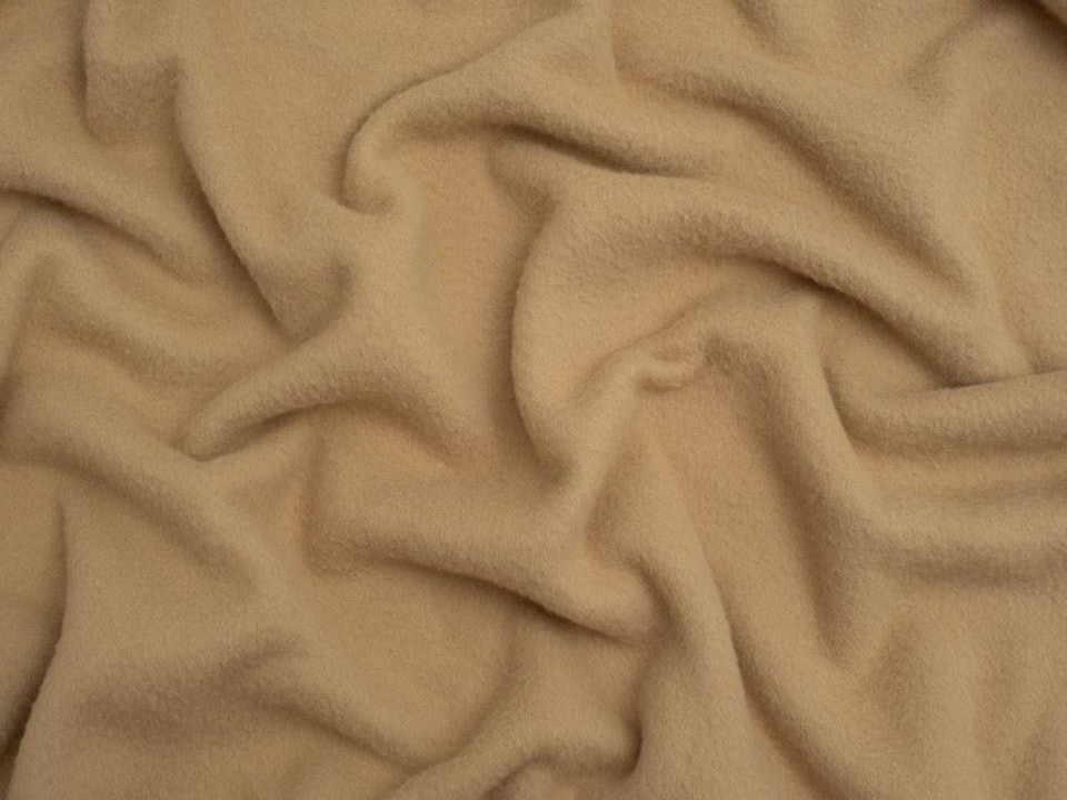 Minerva Core Range Beige Brushed Microfleece Fabric for Dressmaking, 150cm / 59" Wide - per metre