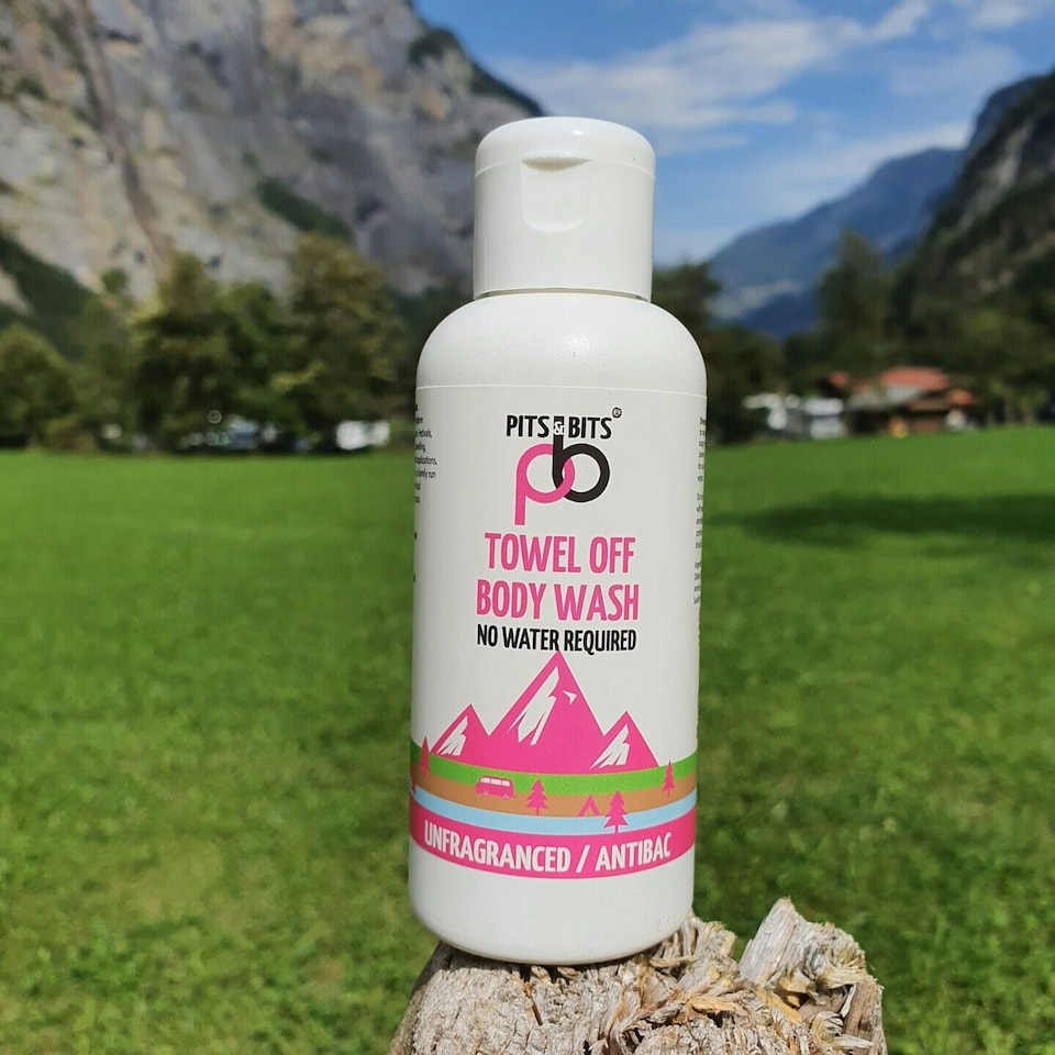 image 1 of Pits & Bits® Towel Off® Body Wash 100ml - Antibacterial, Antiviral & Unfragranced