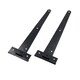 image 4 of 12" (300mm) Heavy Duty T Tee Hinges for Doors + Gates with Fixing Screws 8pc Black