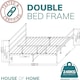 image 2 of Double Metal Bed Frame Extra Strong Stylish Modern Bedroom Storage Sturdy Design
