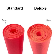 5 Metres Deluxe Exhibition Quality Ribbed Heavy Duty Red Carpet Runner 1 Metre Wide