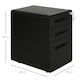 image 5 of Vinsetto Lockable File Cabinet with 3 Drawers, Vertical Office Drawer for A4, Letter, Legal Size, Anti-tilt Design, Pre-Assembled Body, Black