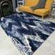 image 2 of KUKOON Blue Striped Chevron Mottled Shaggy Area Rug 160cm x 230cm