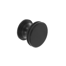 Smiths Architectural Stepped Brass Door Knob | Black | Matt Black | 4cm | 1