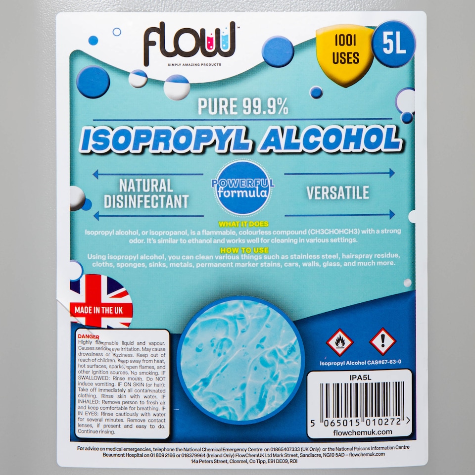 image 1 of 5 Litre 99% Isopropyl Alcohol Cleaning Solution