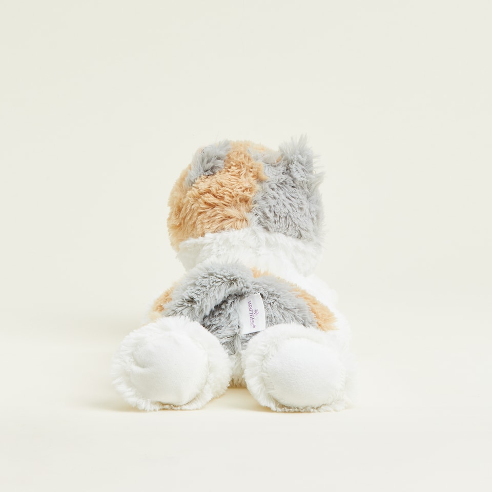 image 1 of Warmies Plush Ginger Cat Microwavable Weighted Teddy with French Lavender Scent, Hot or Cold for Cool Relaxation and Warm Relief