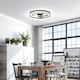image 2 of HOMCOM Ceiling Fan with Light and & App Control, 6 Speed, 50 cm | Black | Black, Transparent, Smoky Grey | 50 x 50 x 13.8 cm