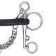image 3 of Shires Hard Rubber Horse Pelham Bit - Black/Silver - 5in