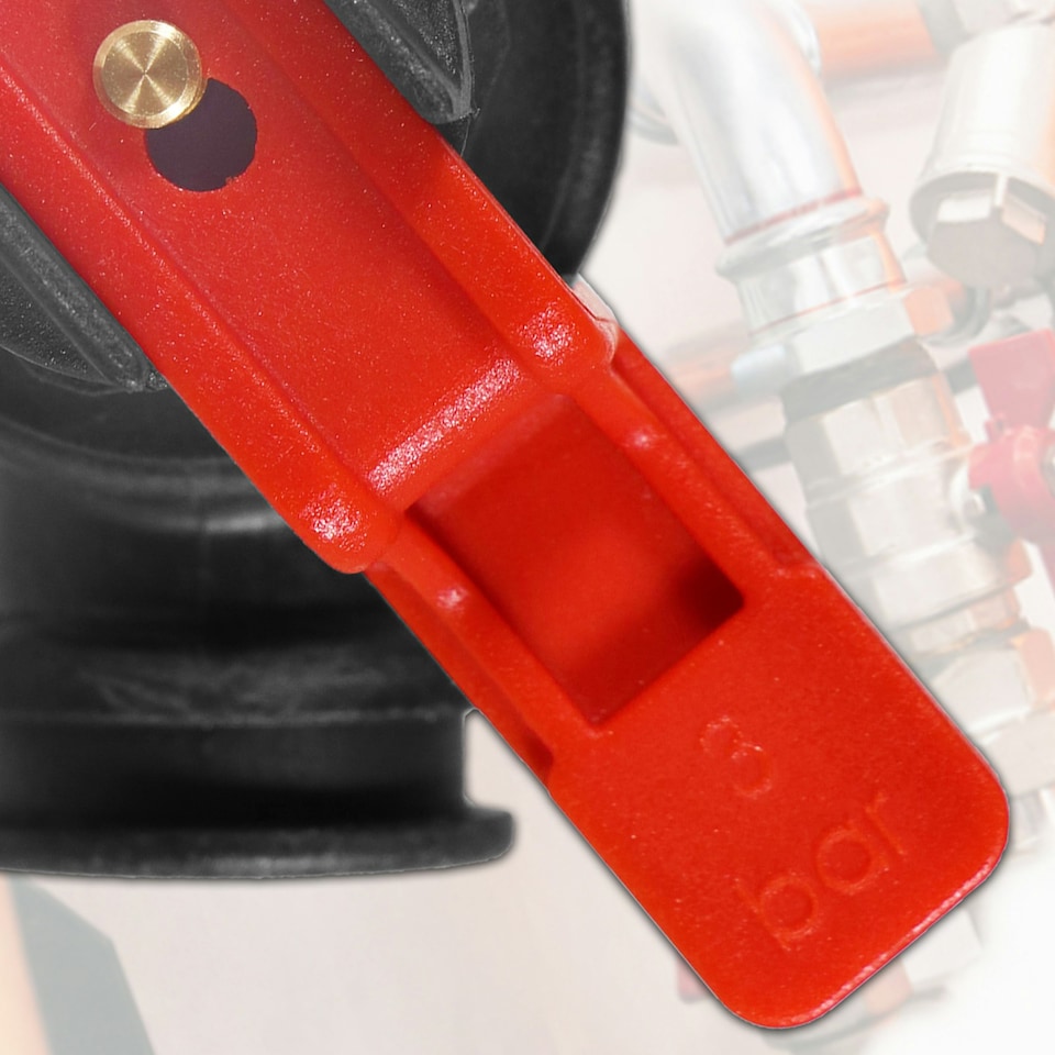 image 1 of SPARES2GO Pressure Relief Valve for Worcester Bosch Greenstar Boiler 3 Bar 1/2" BSP Safety PRV