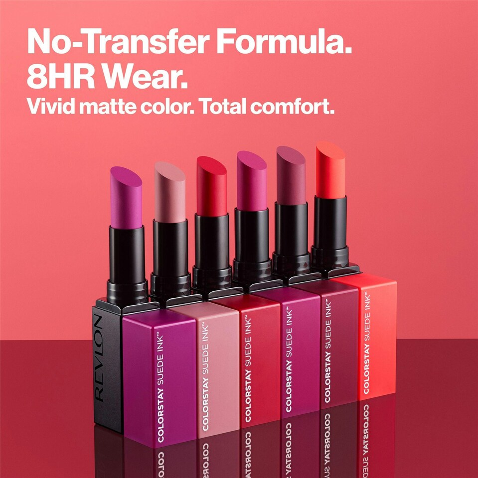 image 1 of Revlon ColorStay Suede Ink Lipstick Collection - Longwear Matte Lip Color Range | Brown | That Girl | One Size | 1