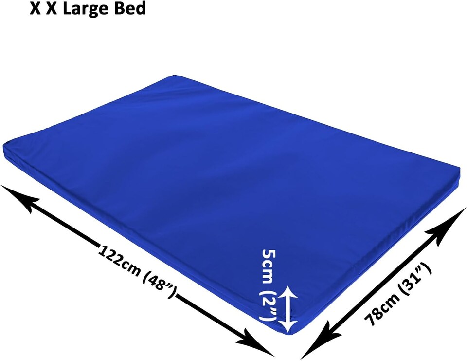 image 1 of Actiaspet Heavy Duty Waterproof Dog Crate Bed with Hard Wearing 1000D Polyester Faux Leather Outer (Blue, XX Large)