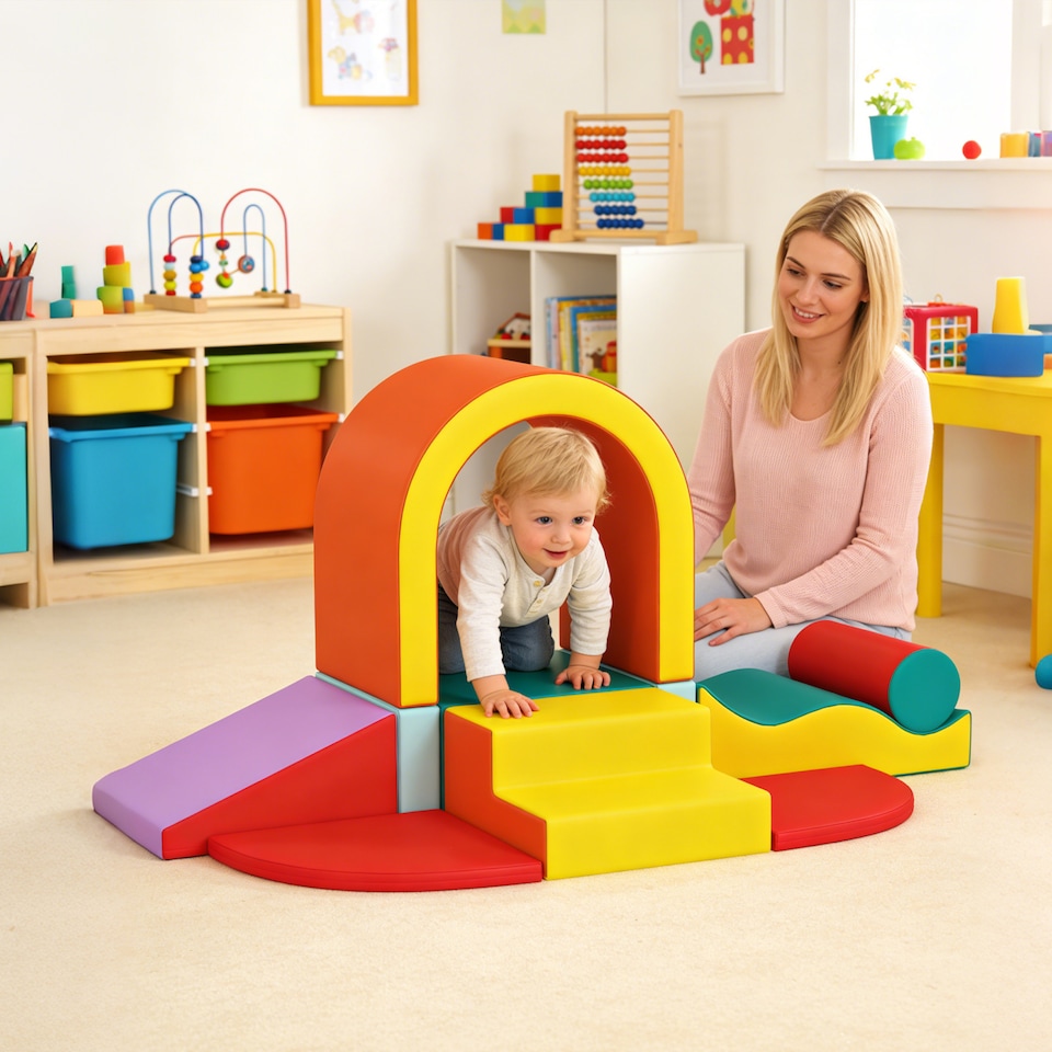 image 1 of AIYAPLAY Kids Soft Play Set, 10PCs Soft Play Equipment for Toddlers