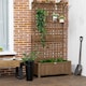 image 9 of Outsunny Wood Planter with Trellis for Climbing Plants Vines Planter Box Brown