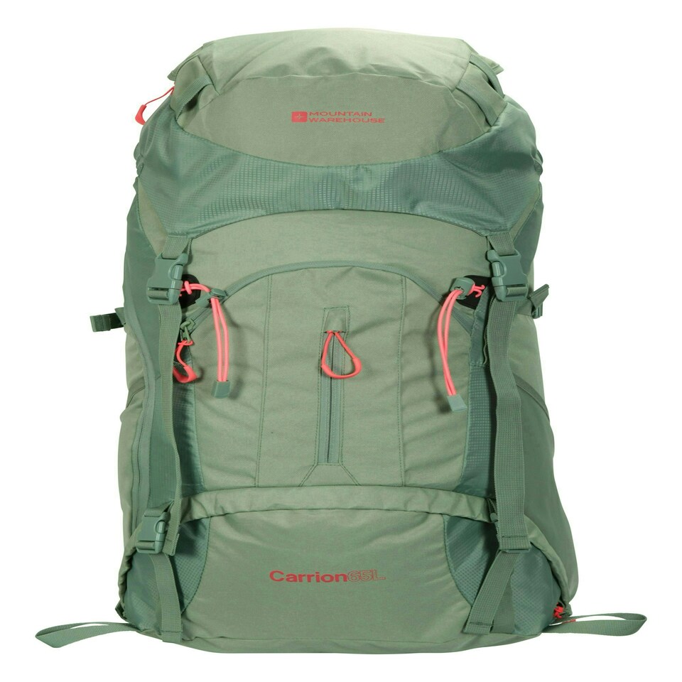image 1 of Mountain Warehouse Rucksack with Padded Back Panel Trekking Travel Sports Bag Green | Pale Green