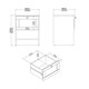 image 10 of Brande Nightstand with1 Frame Drawer in Jackson Hickory Brown