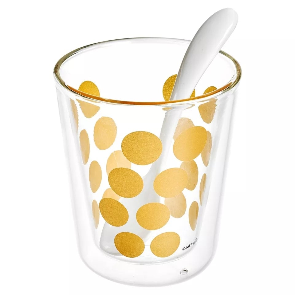 image 1 of Zak Double Wall Espresso Cup Set with Spoon - 200ml