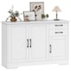 image 1 of HOMCOM Sideboard with Soft-Close Doors, Modern Storage Cabinet White