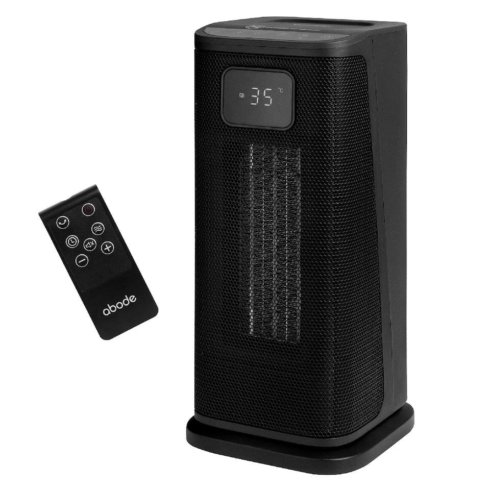 image 1 of Abode ACTH2005 Electric Heater 2000W Ceramic Tower Heater Digital Black