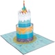 image 3 of Blue Beautiful Round Cake Design 3D Pop Up Birthday Card