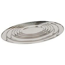 Argon Tableware 6pc Oval Stainless Steel Serving Platter Set - 25cm-60cm