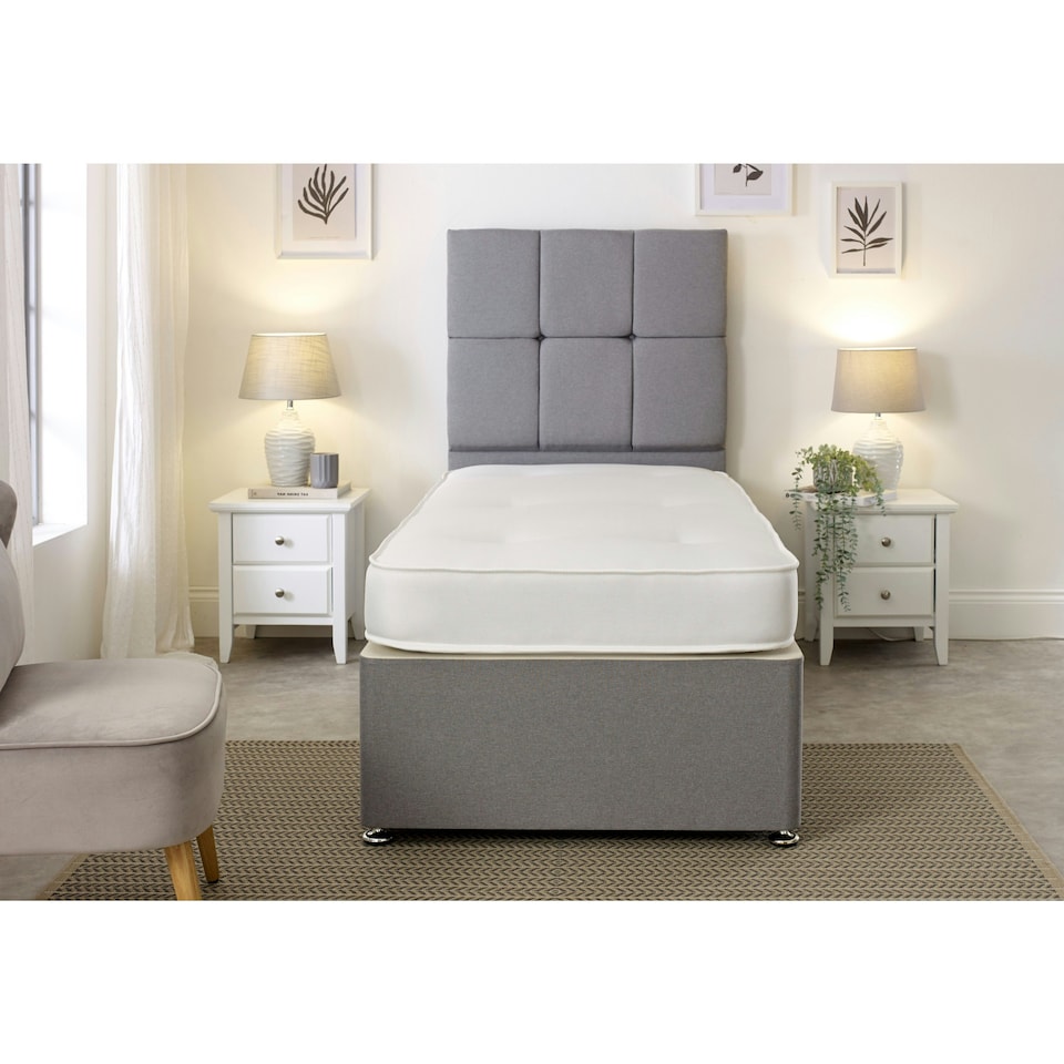 image 1 of Double-Sided Tufted Innerspring Mattress - 17cm Deep, Medium Comfort | White | Single