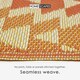 image 3 of Homescapes Outdoor Rug Luxury Waterproof Reversible Recycled, For Garden, Anya Aztec | Orange | Orange and White