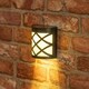 image 3 of ValueLights Set of 4 Diamond Black Outdoor Solar Wall Light Black