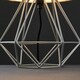 image 2 of ValueLights Angus Geometric Matte Grey Table Lamp and E14 Golfball LED 4W Warm White 3000K Bulb Grey