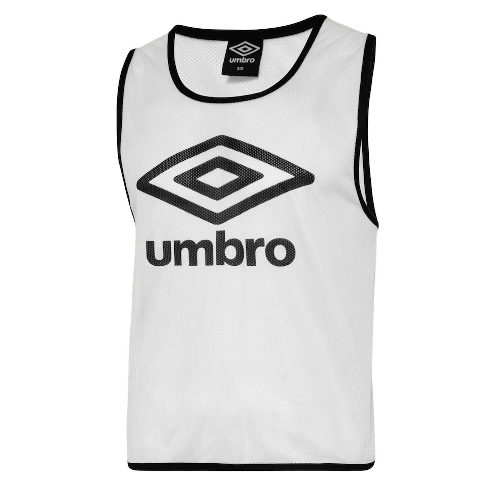 image 1 of Umbro Unisex Adult Training Bib - White/Black - L-XL