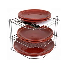 Buckingham 3 Tier Kitchen Plate Organising Rack 23 cm ,  Chrome