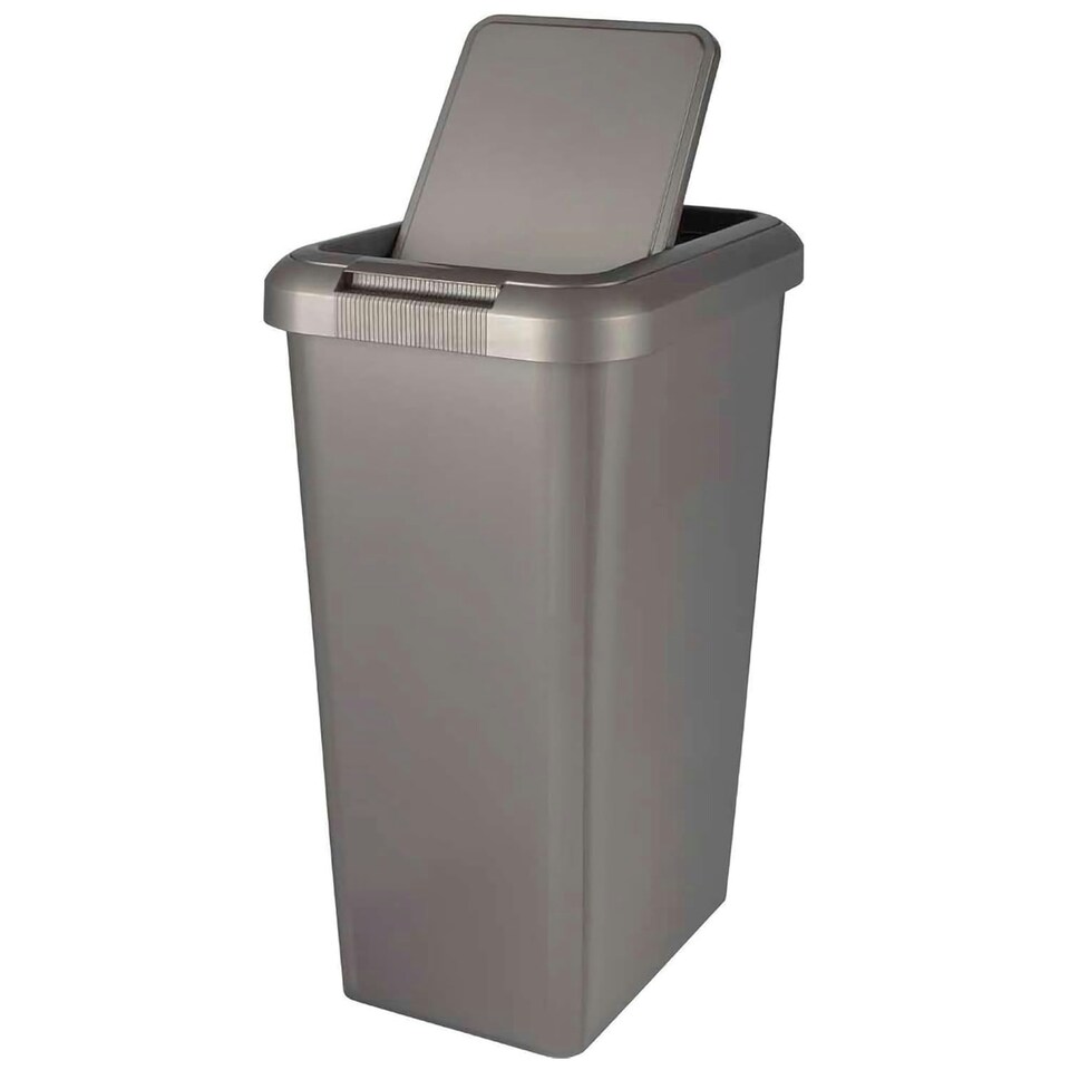 image 1 of 1 x 45L Tall Moda Swing & Lift Bin Platinum With Special Lid For Rubbish & Waste Grey