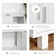image 5 of PawHut Cat Litter Box Enclosure & House w/ Nightstand/End Table Design, White