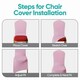image 7 of Chair Cover Spandex Polyester Stretch Fabric Dining Slipcovers