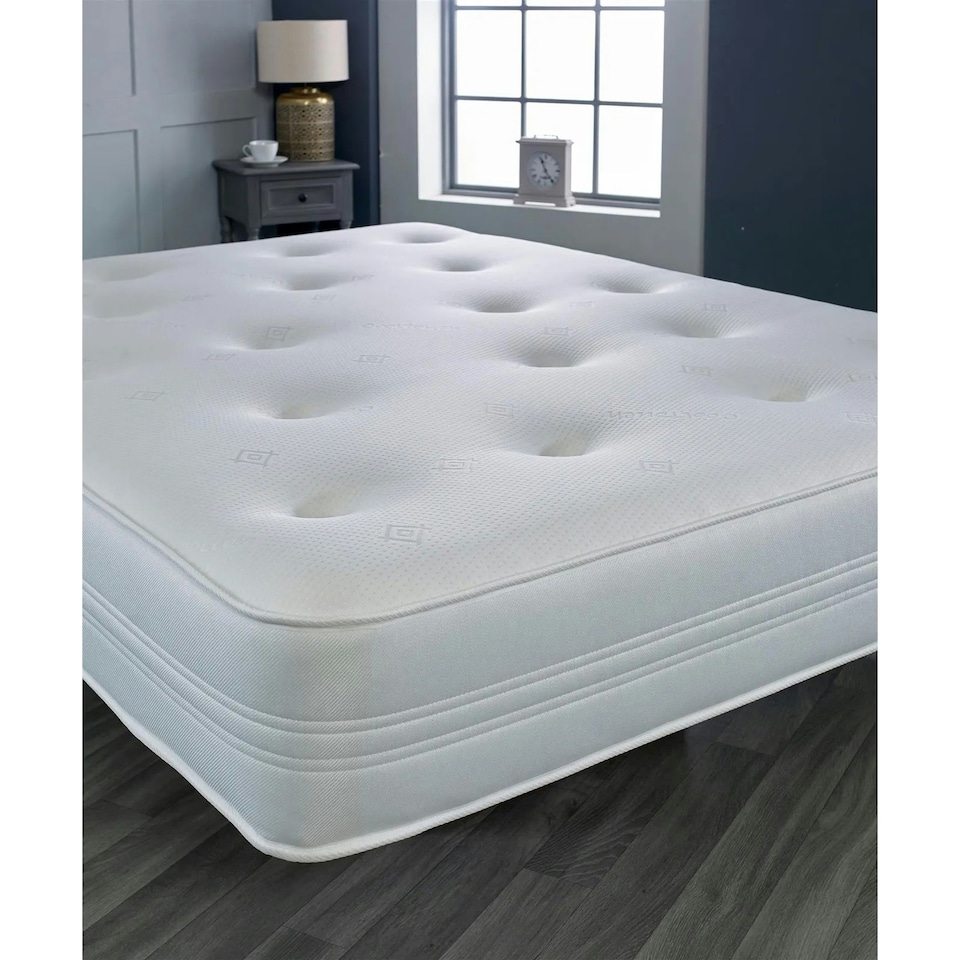 image 1 of Sirocco Airflow Hybrid Mattress - 18cm Deep, Spring & Memory Fibre Support | White | Small Double