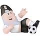 image 1 of Fulham FC Sliding Tackle Garden Gnome - Black/White - One Size