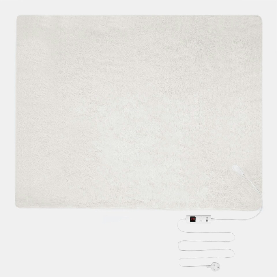 OHS Electric Blanket Heated Fluffy Fleece Remote Control Digital Heat