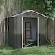 image 2 of Outsunny 6.5x3.5ft Metal Garden Shed for Garden and Outdoor Storage, Dark Grey